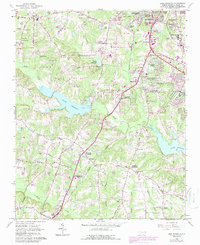 Download a high-resolution, GPS-compatible USGS topo map for Lake Wheeler, NC (1987 edition)