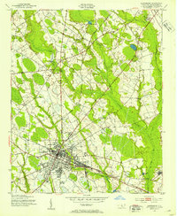 1949 Map of Laurinburg, NC, 1953 Print