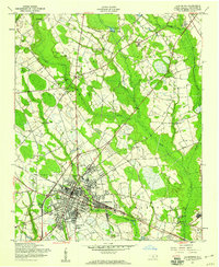 1957 Map of Laurinburg, NC, 1960 Print