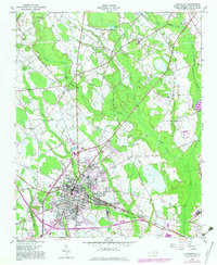 1957 Map of Laurinburg, NC, 1983 Print