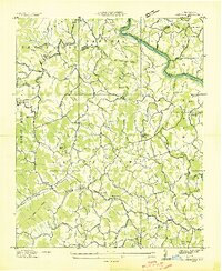 Download a high-resolution, GPS-compatible USGS topo map for Leicester, NC (1936 edition)