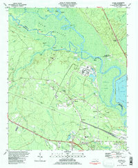 Download a high-resolution, GPS-compatible USGS topo map for Leland, NC (1984 edition)