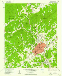 Download a high-resolution, GPS-compatible USGS topo map for Lenoir, NC (1958 edition)
