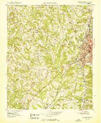 preview thumbnail of historical topo map of Davidson County, NC in 1951
