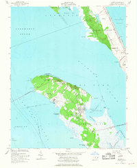 1953 Map of Manteo, NC, 1968 Print