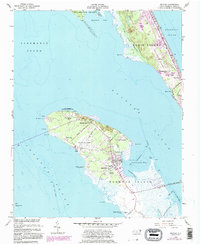 1953 Map of Manteo, NC, 1984 Print