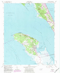 1953 Map of Manteo, NC, 1984 Print