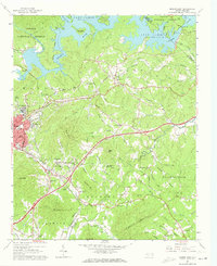 preview thumbnail of historical topo map of McDowell County, NC in 1962
