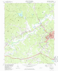 preview thumbnail of historical topo map of McDowell County, NC in 1985