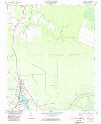 1984 Map of Maysville, NC, 1986 Print