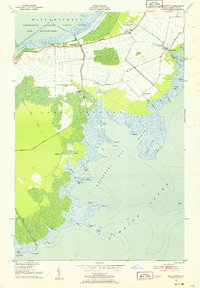 preview thumbnail of historical topo map of Hyde County, NC in 1951
