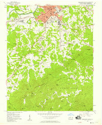 1956 Map of Morganton, NC, 1958 Print