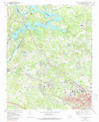 Download a high-resolution, GPS-compatible USGS topo map for Mountain Island Lake, NC (1988 edition)