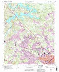 preview thumbnail of historical topo map of Mecklenburg County, NC in 1993