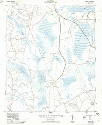 1943 Map of Columbus County, NC, 1950 Print