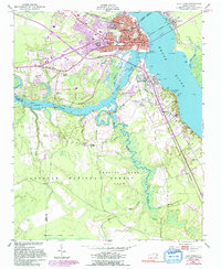 1950 Map of New Bern, 1992 Print
