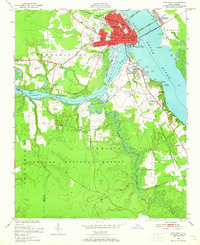 1950 Map of New Bern, 1965 Print