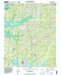 Download a high-resolution, GPS-compatible USGS topo map for New Hill, NC (1999 edition)