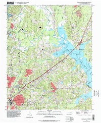 Download a high-resolution, GPS-compatible USGS topo map for Northeast Durham, NC (1998 edition)