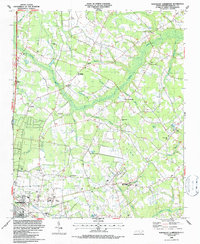 Download a high-resolution, GPS-compatible USGS topo map for Northeast Lumberton, NC (1987 edition)