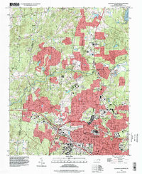 preview thumbnail of historical topo map of Durham County, NC in 1993