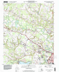 Download a high-resolution, GPS-compatible USGS topo map for Northwest Goldsboro, NC (2001 edition)