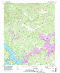 Download a high-resolution, GPS-compatible USGS topo map for Oak Hill, NC (1995 edition)
