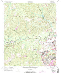 preview thumbnail of historical topo map of Cumberland County, NC in 1957