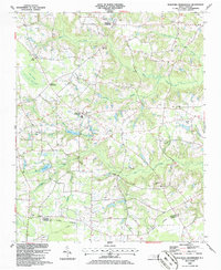 Download a high-resolution, GPS-compatible USGS topo map for Peacocks Crossroads, NC (1986 edition)