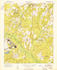 Download a high-resolution, GPS-compatible USGS topo map for Pine Bluff, NC (1950 edition)