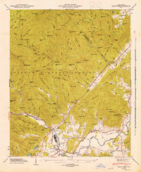 preview thumbnail of historical topo map of Transylvania County, NC in 1946