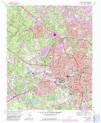 Download a high-resolution, GPS-compatible USGS topo map for Raleigh West, NC (1991 edition)
