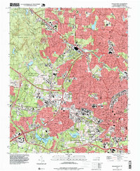 Download a high-resolution, GPS-compatible USGS topo map for Raleigh West, NC (1999 edition)