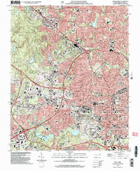 Download a high-resolution, GPS-compatible USGS topo map for Raleigh West, NC (2004 edition)