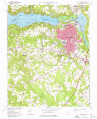 Download a high-resolution, GPS-compatible USGS topo map for Roanoke Rapids, NC (1977 edition)