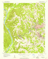 1956 Map of Rockingham, NC, 1957 Print