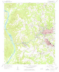 1956 Map of Rockingham, NC, 1977 Print