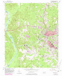 preview thumbnail of historical topo map of Rockingham, NC in 1956