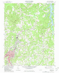historical topo map of Roxboro, Person County, NC in 1982