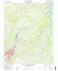 preview thumbnail of historical topo map of Roxboro, Person County, NC in 1982