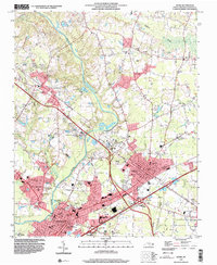 Download a high-resolution, GPS-compatible USGS topo map for Selma, NC (2000 edition)
