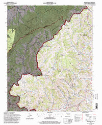 preview thumbnail of historical topo map of Watauga County, NC in 1994