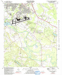 Download a high-resolution, GPS-compatible USGS topo map for Southeast Goldsboro, NC (1992 edition)