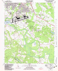 Download a high-resolution, GPS-compatible USGS topo map for Southeast Goldsboro, NC (1983 edition)