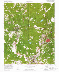 preview thumbnail of historical topo map of Southern Pines, NC in 1957