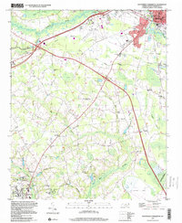 Download a high-resolution, GPS-compatible USGS topo map for Southwest Lumberton, NC (2000 edition)