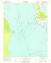 1953 Map of Wanchese, NC, 1955 Print