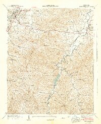 Download a high-resolution, GPS-compatible USGS topo map for Waynesville, NC (1942 edition)
