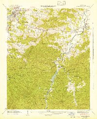Download a high-resolution, GPS-compatible USGS topo map for Waynesville, NC (1942 edition)