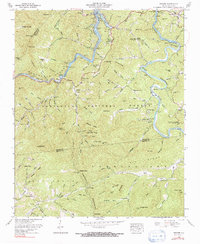preview thumbnail of historical topo map of Swain County, NC in 1961